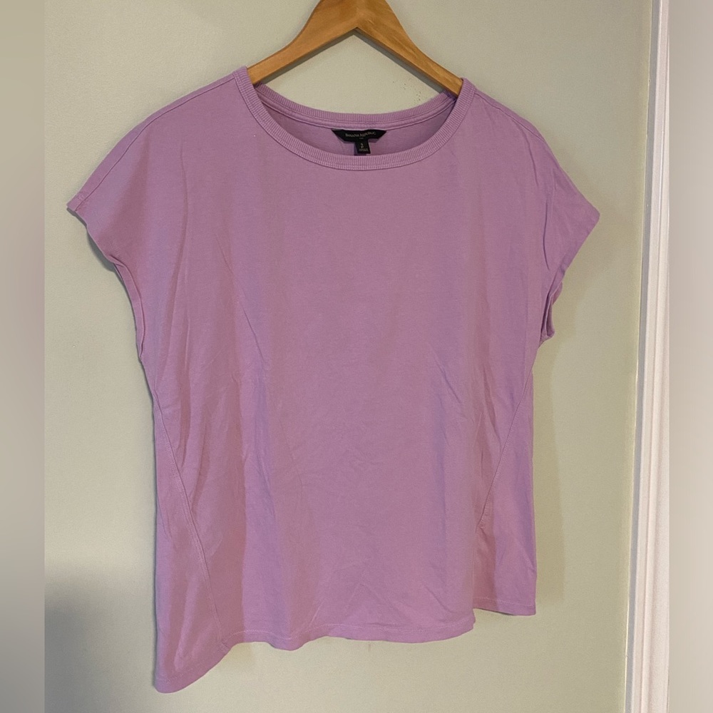 Banana Republic Womens T-Shirt Short Sleeve Tee Light Mauve S